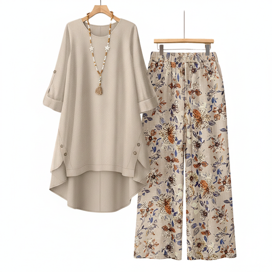 Conjunto boho en percha fondo blanco