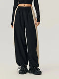 Noa - Pantalones con Bajo de Cordón y Cintura Elástica en Contraste