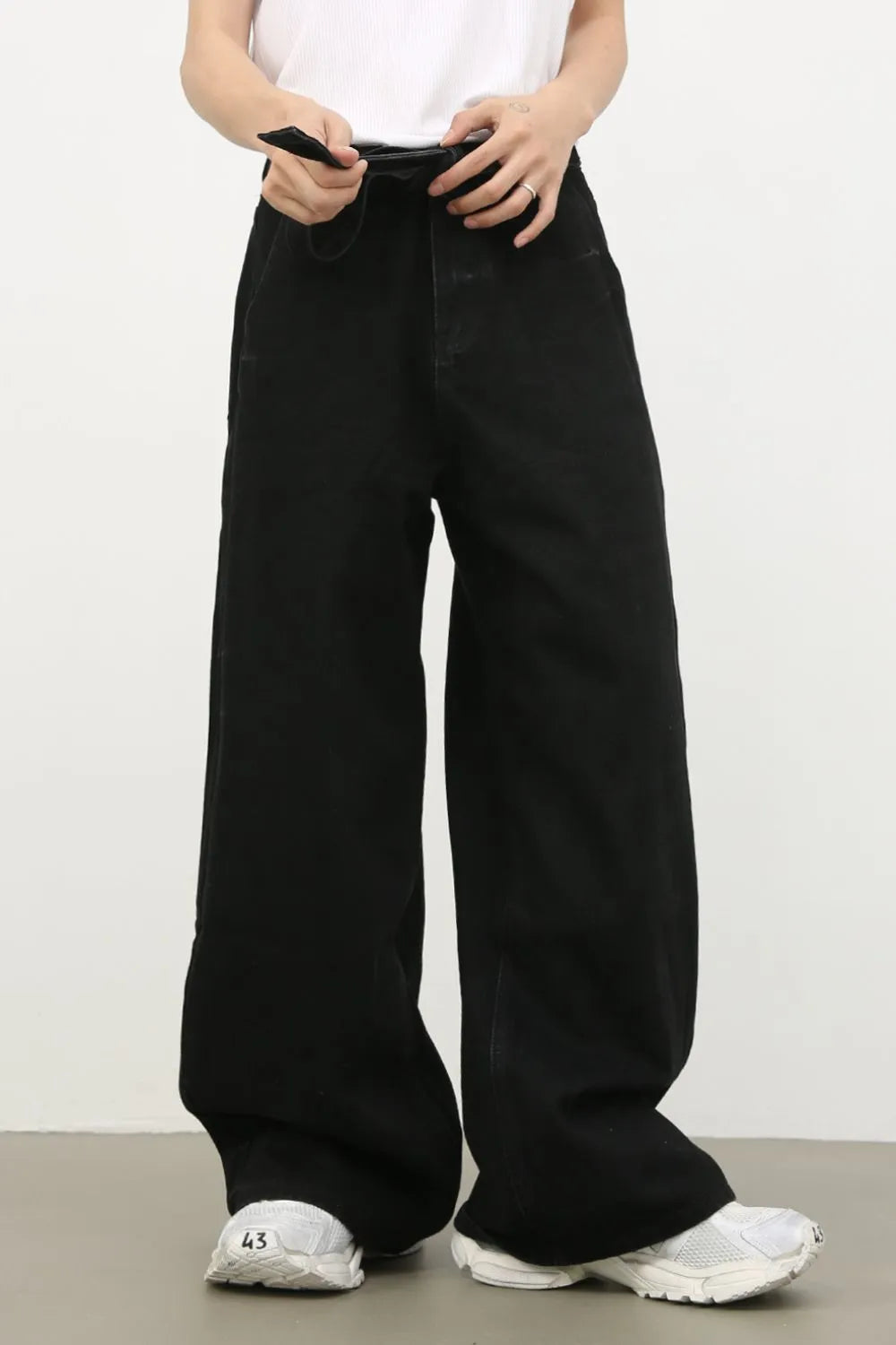 Pantalón Vaquero Oversize Negro
