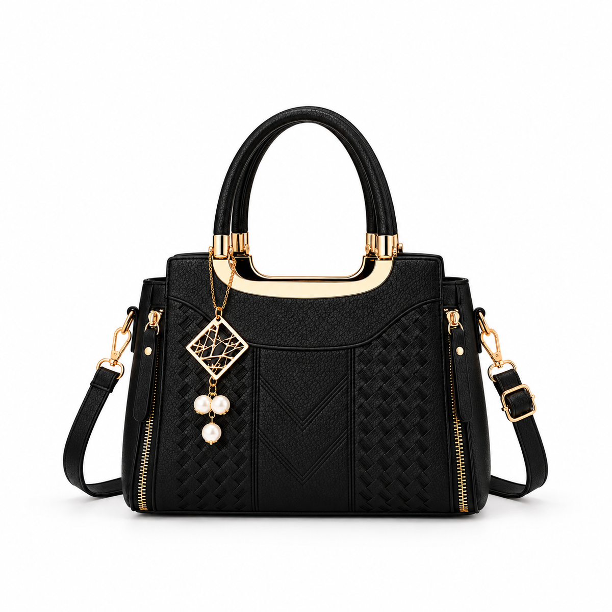 Noir - Bolso de Mujer con Costuras en V