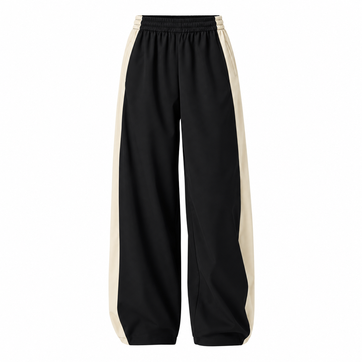 Noa - Pantalones con Bajo de Cordón y Cintura Elástica en Contraste