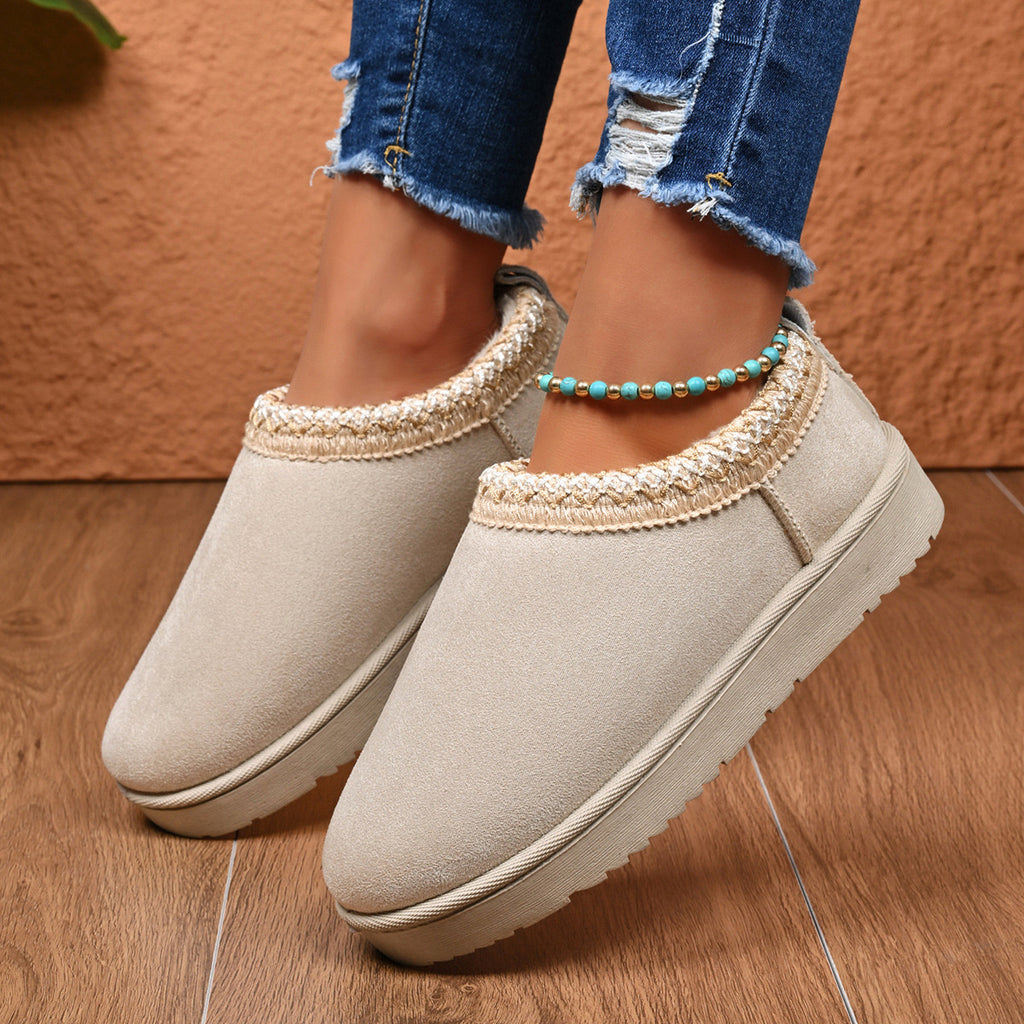 Botines de plataforma con puntera redonda