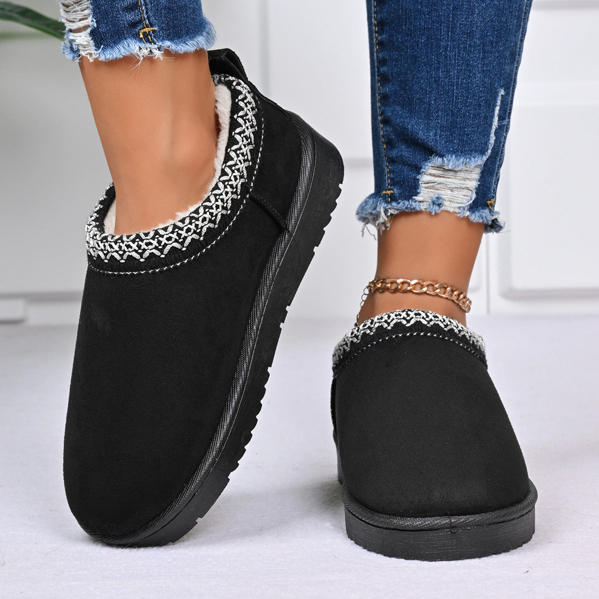 Botines de plataforma con puntera redonda