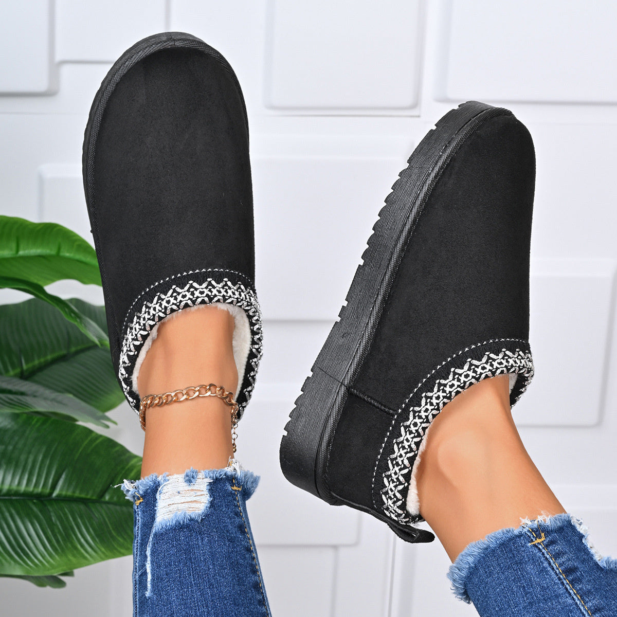 Botines de plataforma con puntera redonda