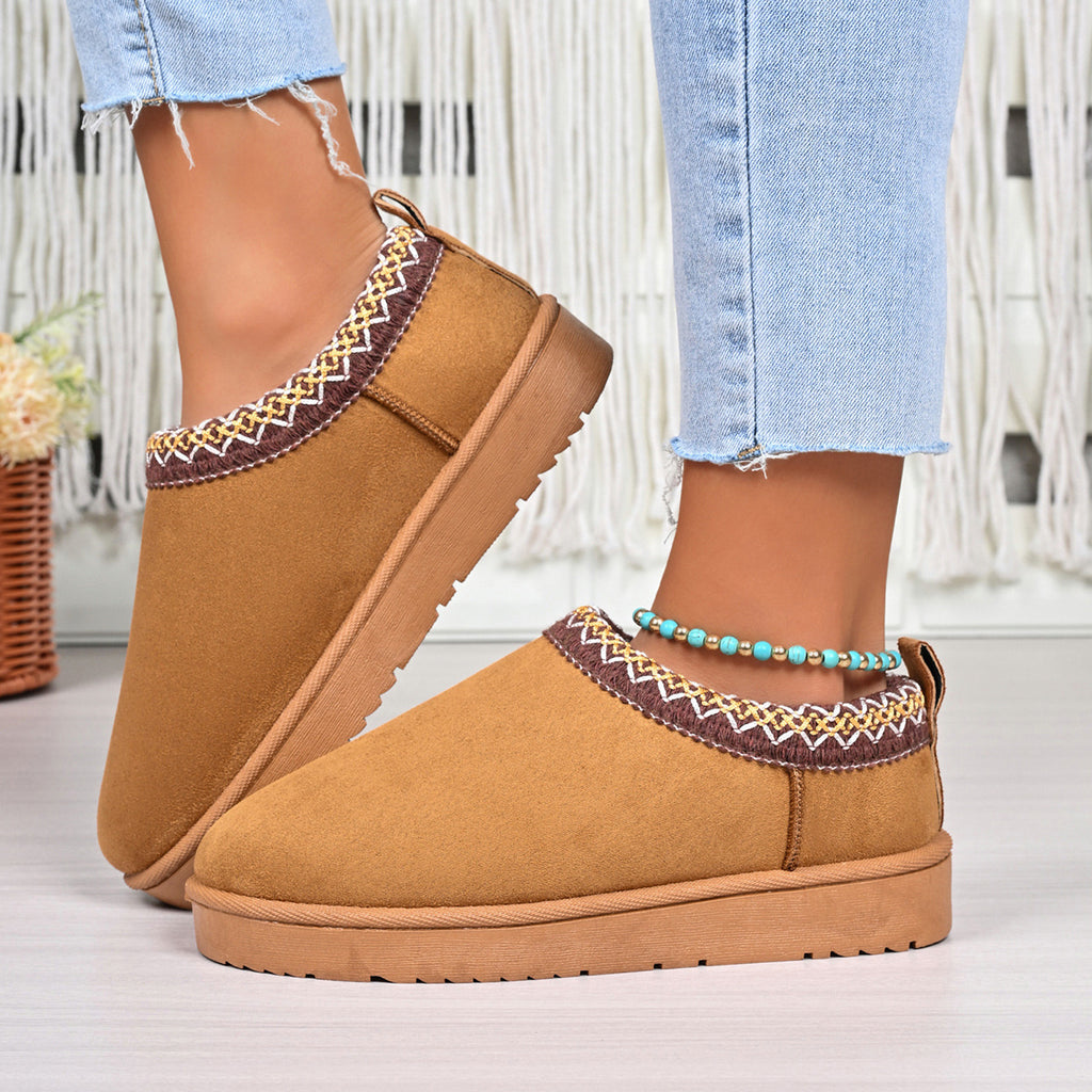 Botines de plataforma con puntera redonda
