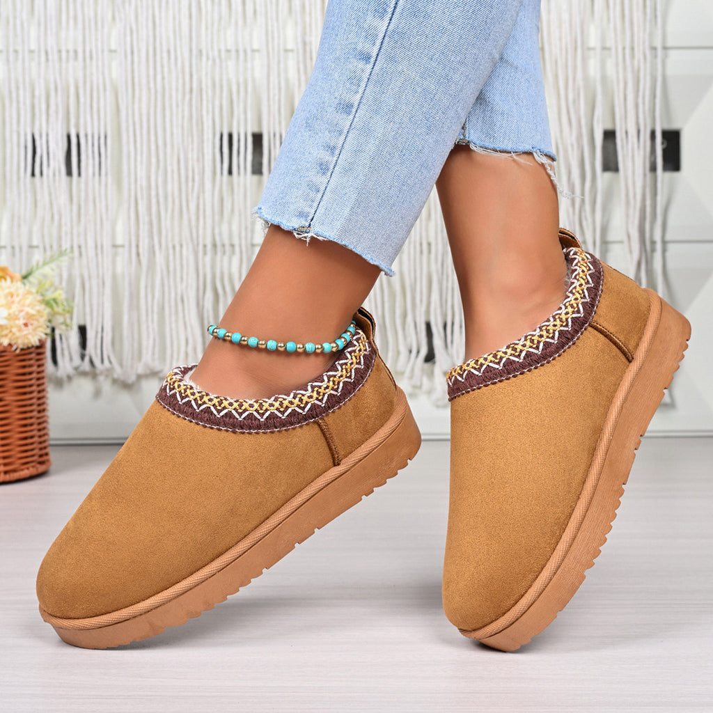 Botines de plataforma con puntera redonda