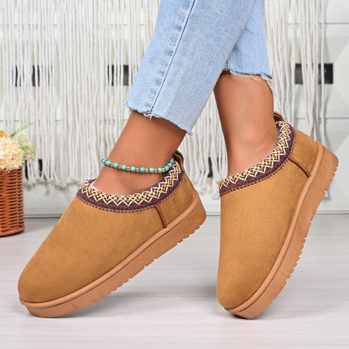 Botines de plataforma con puntera redonda