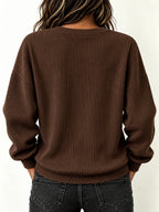 Sia | Sudadera de Punto Acanalado con Cremallera