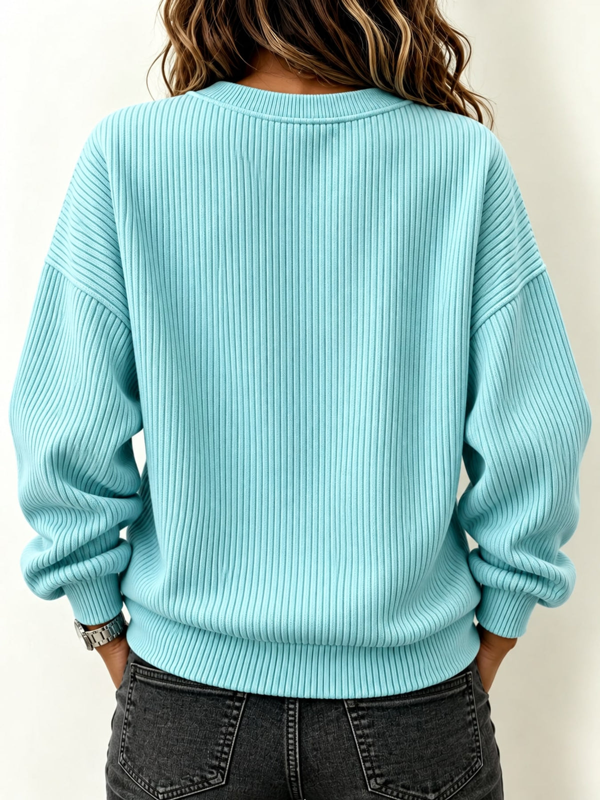 Sia | Sudadera de Punto Acanalado con Cremallera