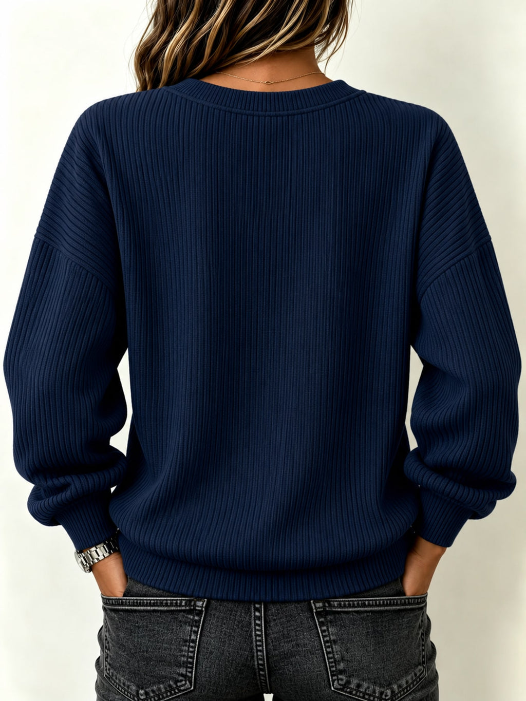 Sia | Sudadera de Punto Acanalado con Cremallera