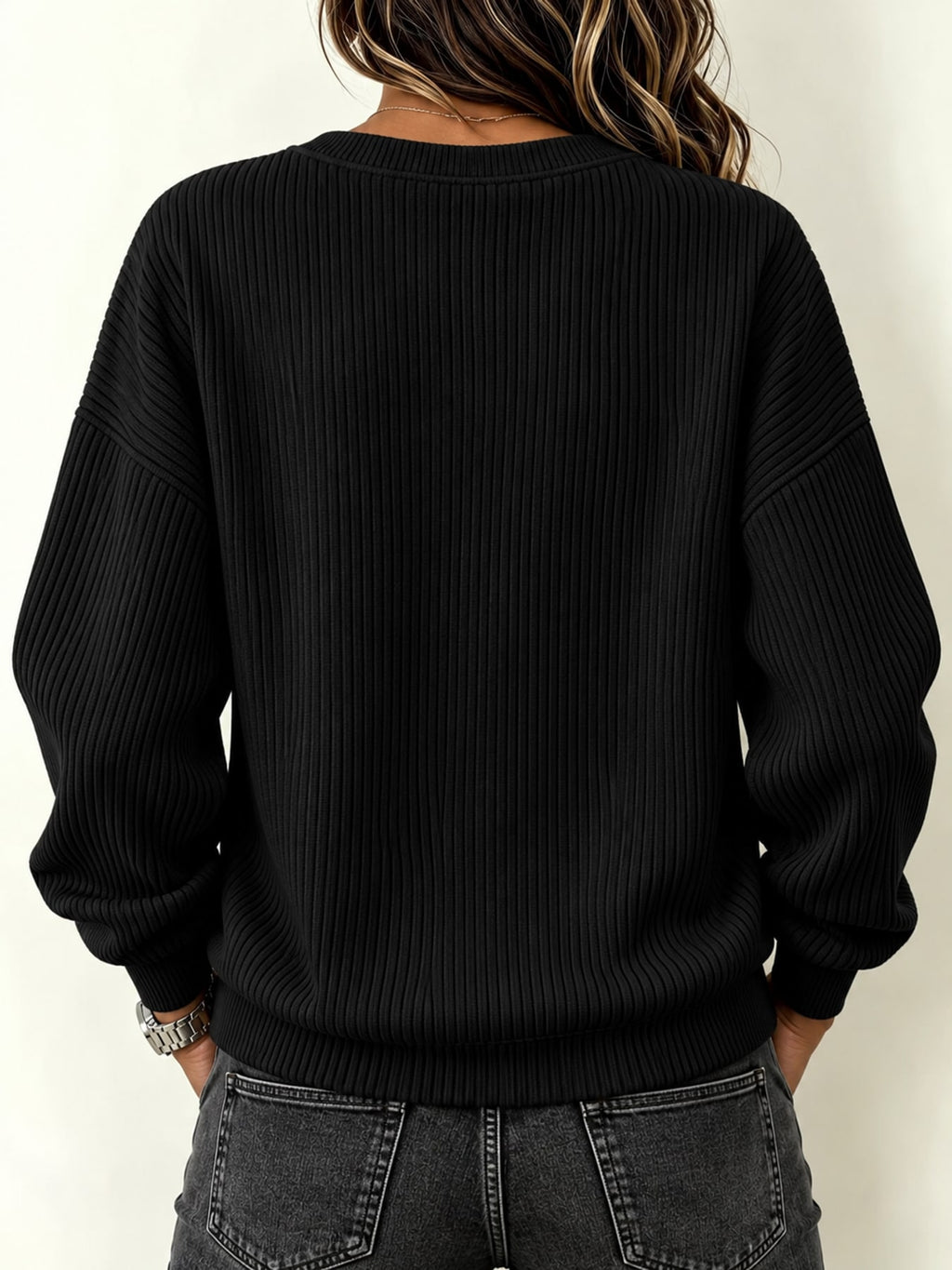 Sia | Sudadera de Punto Acanalado con Cremallera