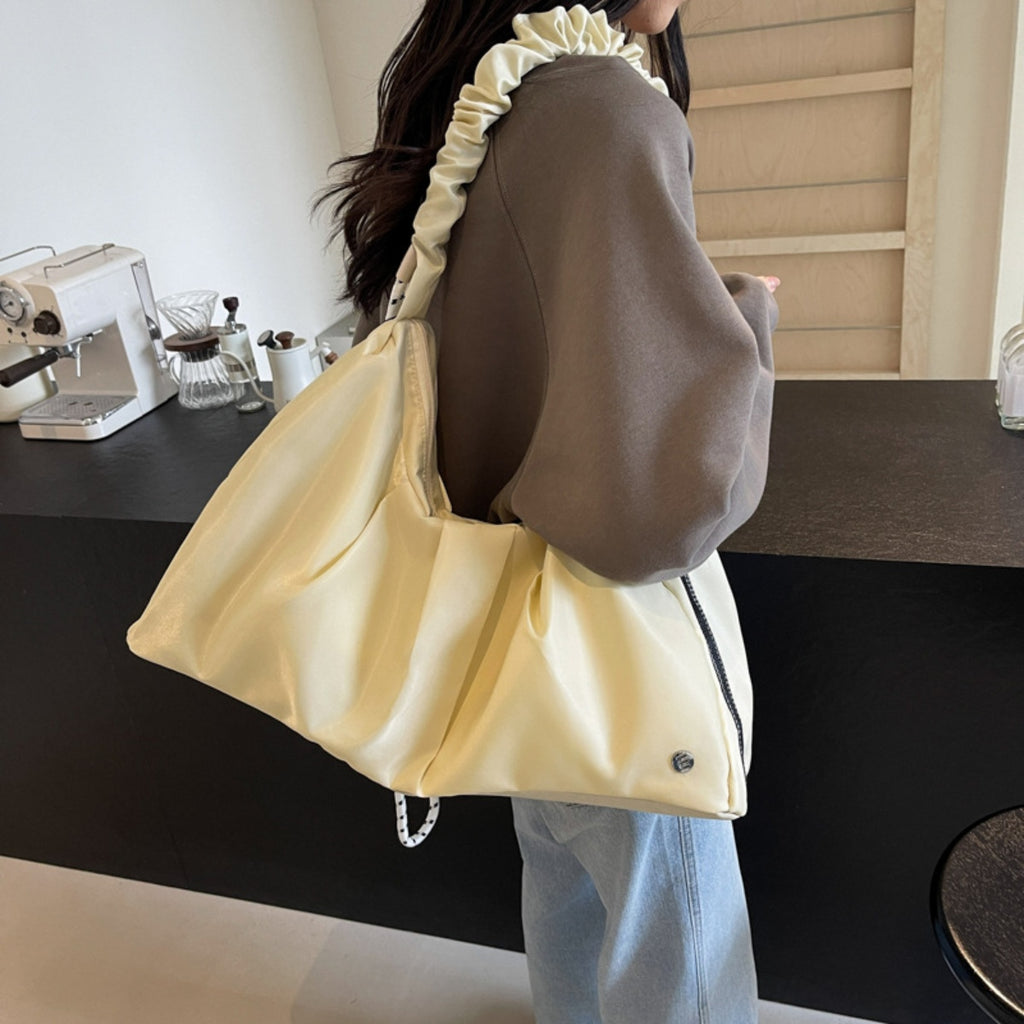 Tote bag grande con fruncidos