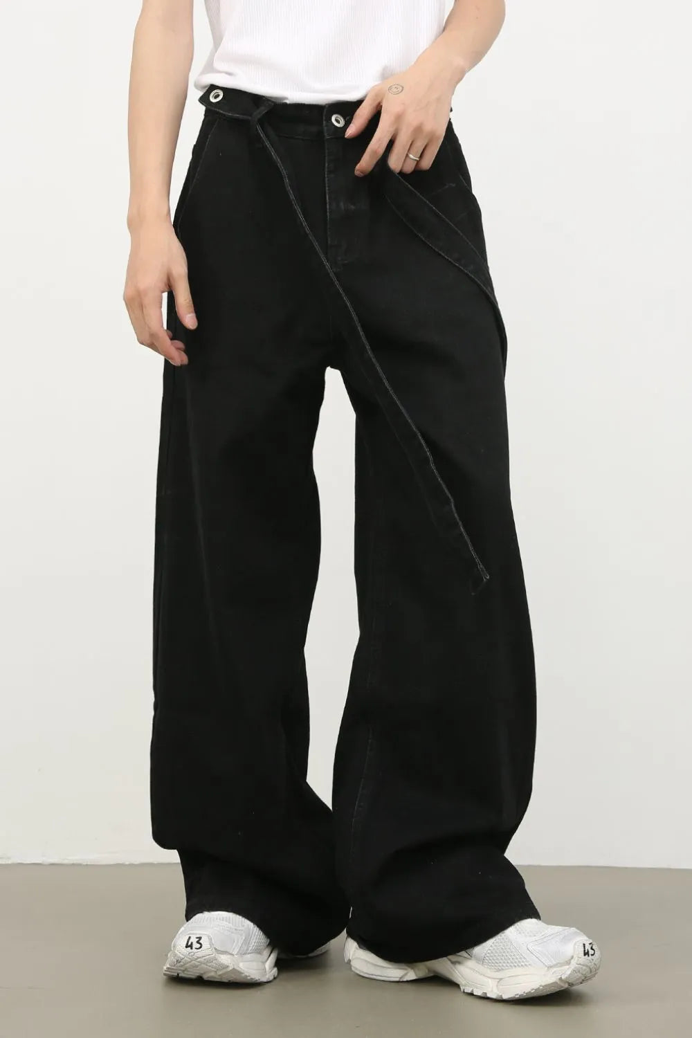 Pantalón Vaquero Oversize Negro