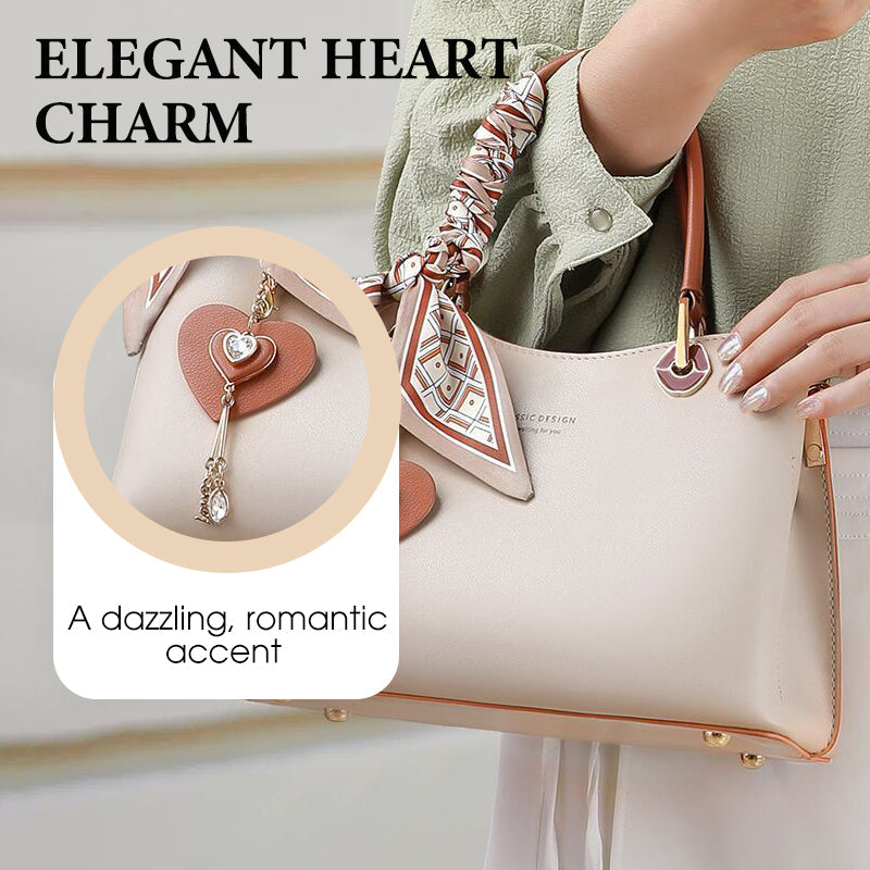 Bolso Elegante de Mujer con Colgante de Corazón Brillante