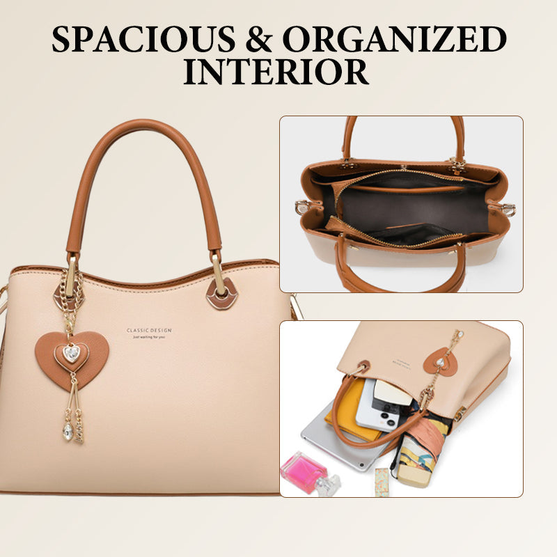 Bolso Elegante de Mujer con Colgante de Corazón Brillante
