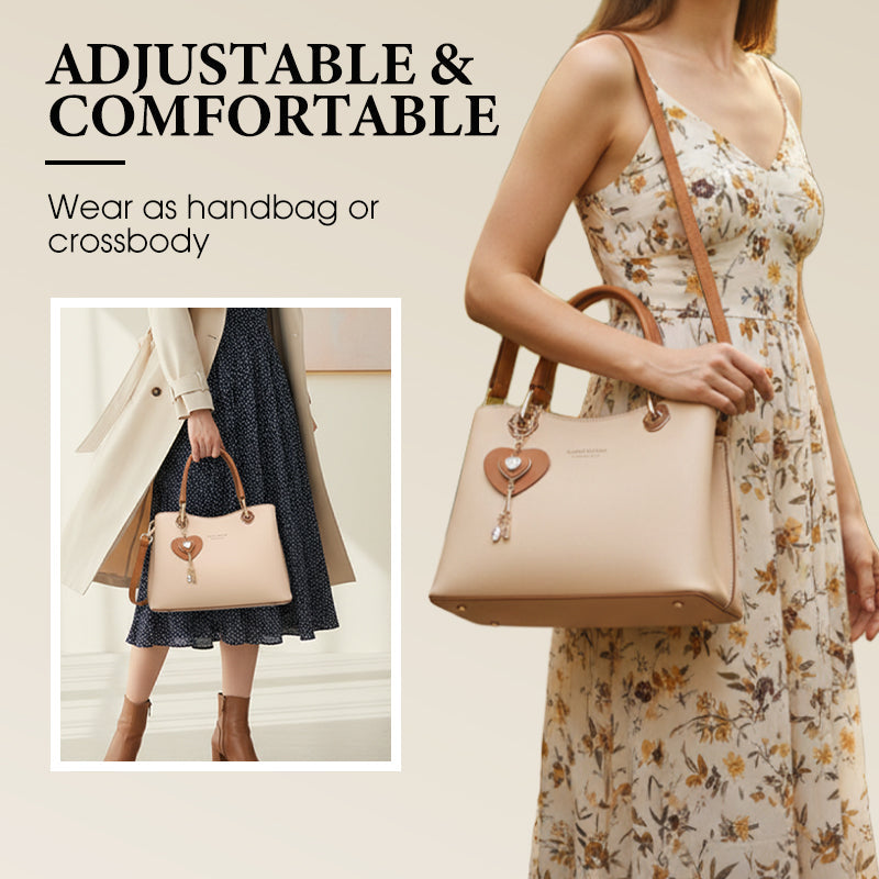 Bolso Elegante de Mujer con Colgante de Corazón Brillante