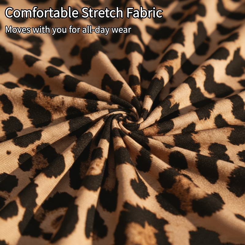 Minivestido de mujer con estampado de leopardo