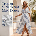 Vestido con estampado tropical