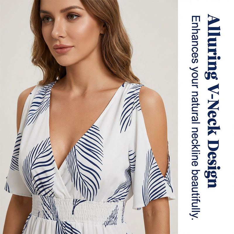 Vestido con estampado tropical