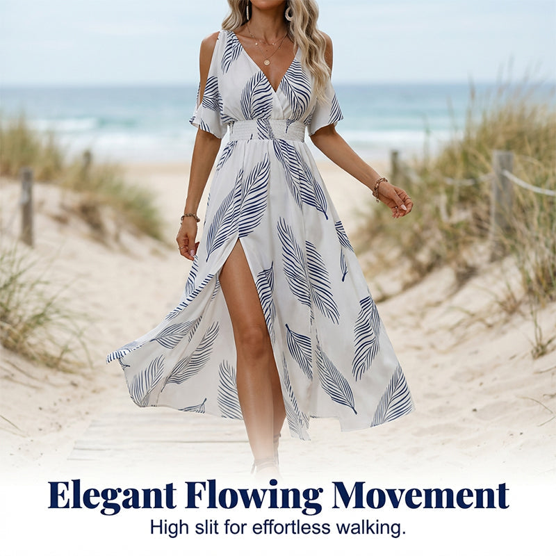 Vestido con estampado tropical