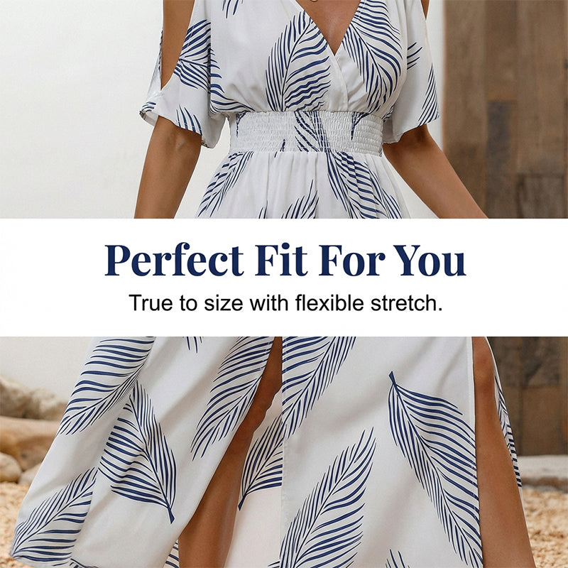 Vestido con estampado tropical