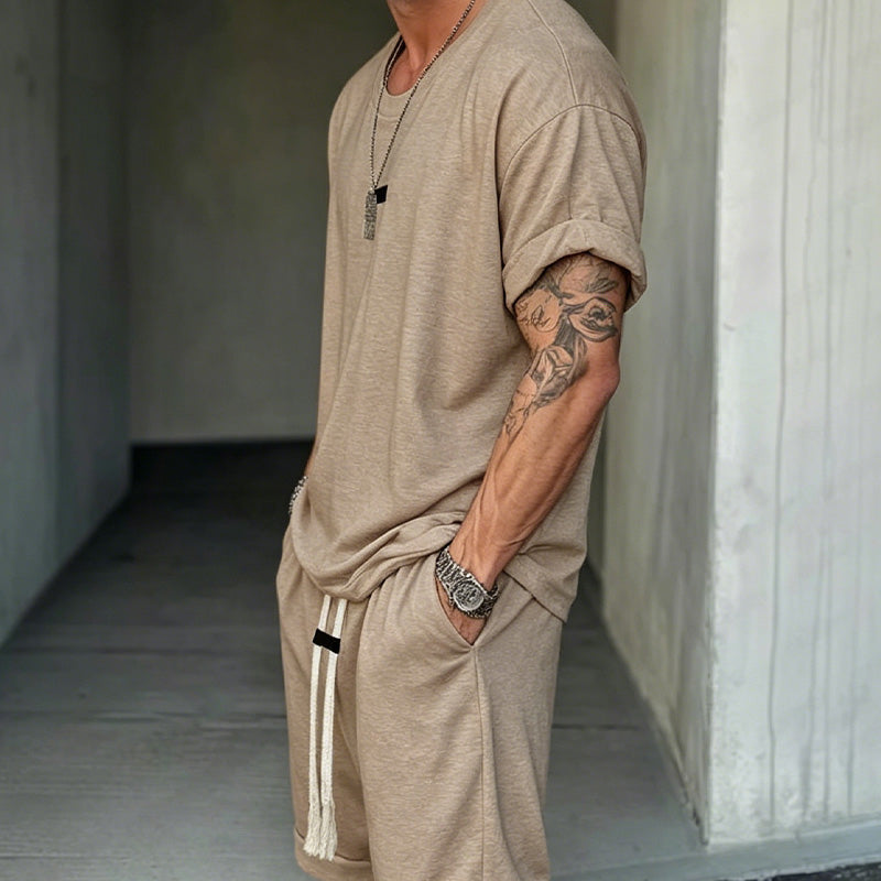 🔥Solange der Vorrat reicht 50% Rabatt!🎉Herren Freizeit-Set – T-Shirt & Shorts – lässig & bequem👕🩳