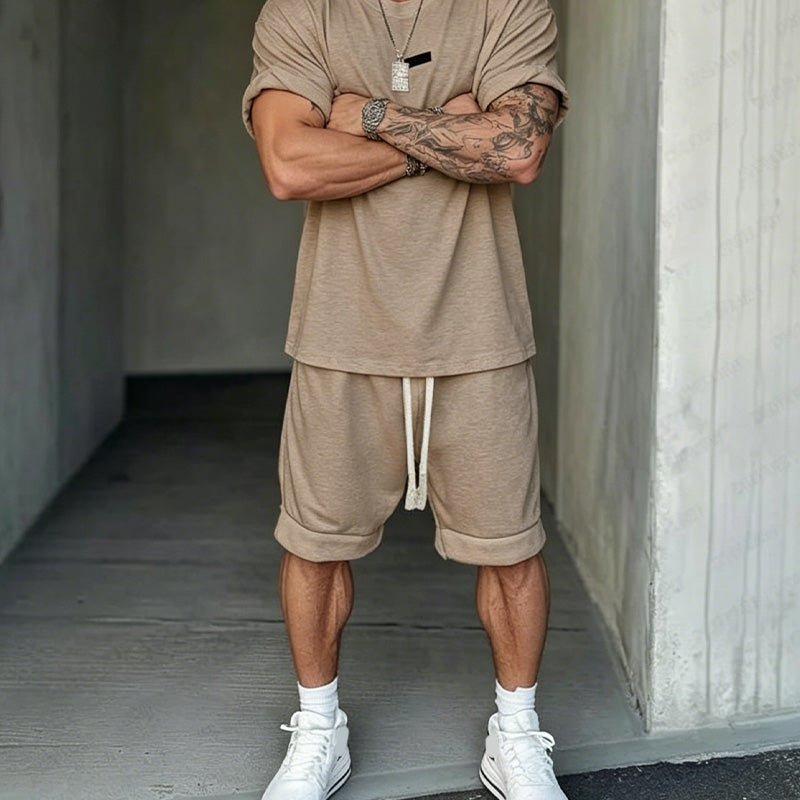 🔥Solange der Vorrat reicht 50% Rabatt!🎉Herren Freizeit-Set – T-Shirt & Shorts – lässig & bequem👕🩳