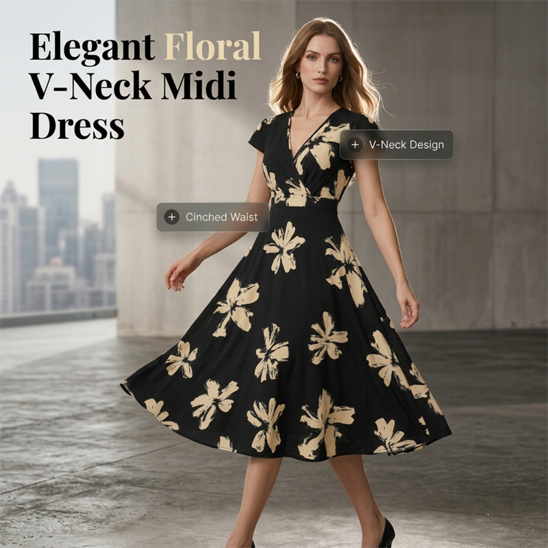 Merce - Vestido casual de mujer con estampado