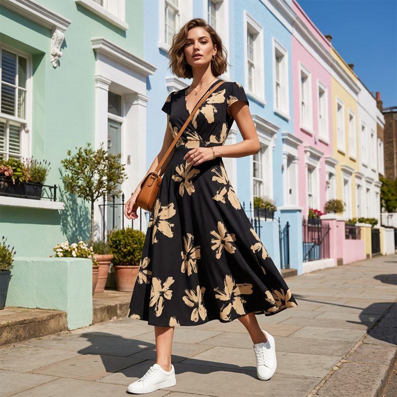 Merce - Vestido casual de mujer con estampado