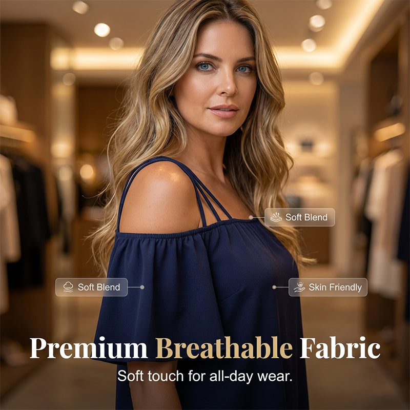 Elegante minivestido liso para mujer