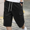 Pantalones cortos tipo cargo para hombre con cordón ajustable