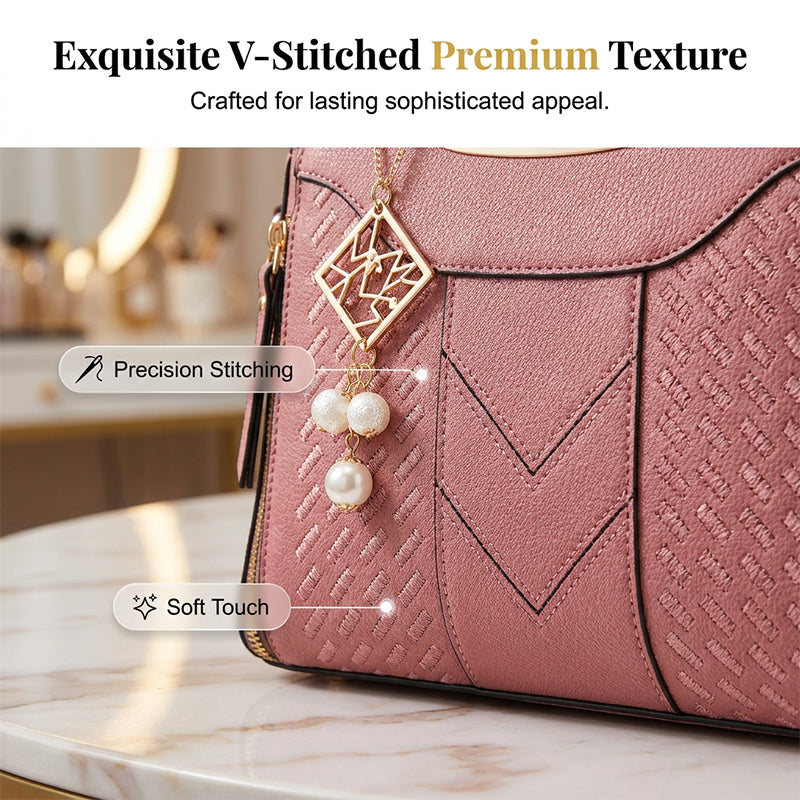 Bolso de Mujer con Costuras en V