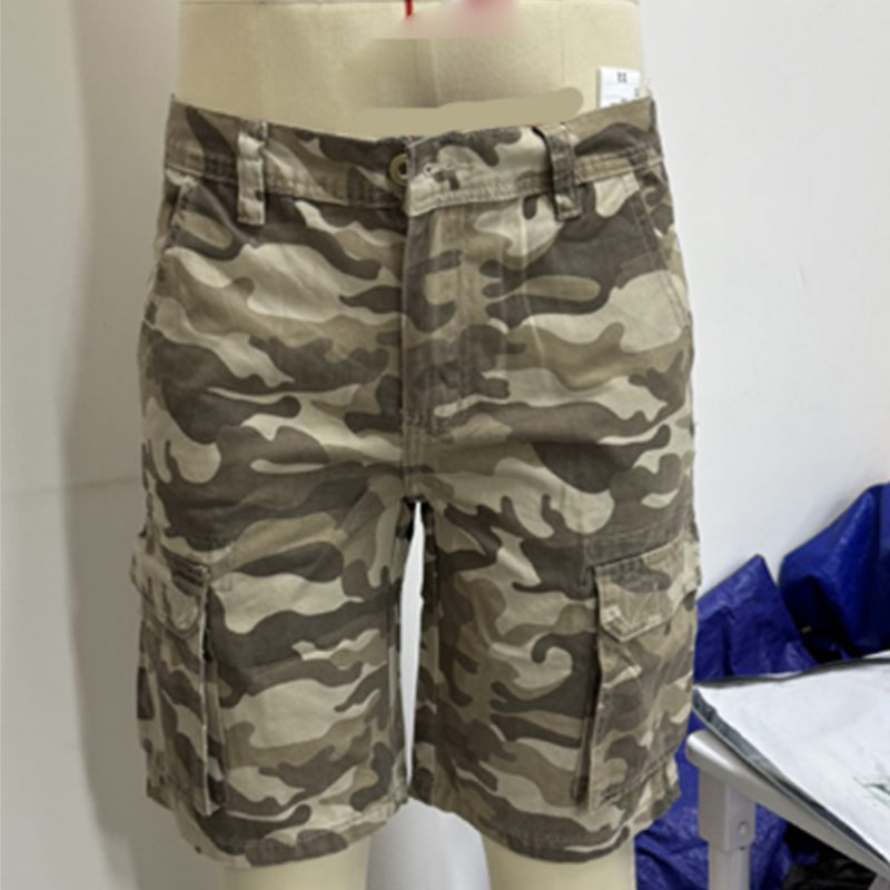 Militar - Shorts cargo de camuflaje para hombre con muchos bolsillos – cómodos, resistentes e ideales para exterior, pesca y día a día