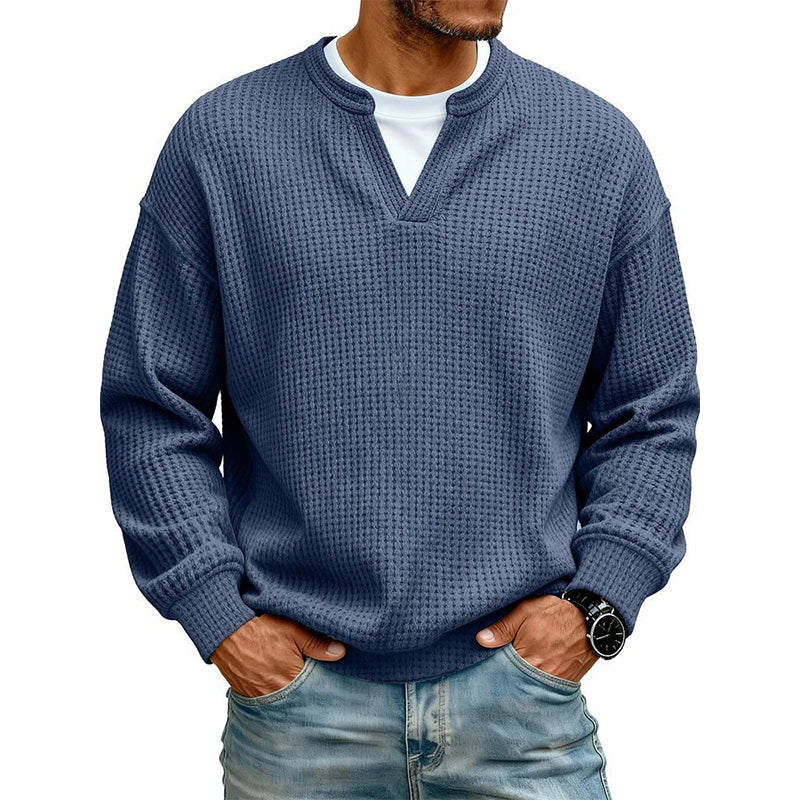 Jersey de punto gofre texturizado para hombre