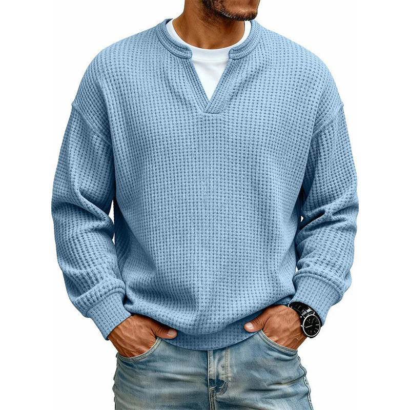 Jersey de punto gofre texturizado para hombre