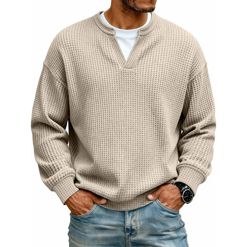 Jersey de punto gofre texturizado para hombre