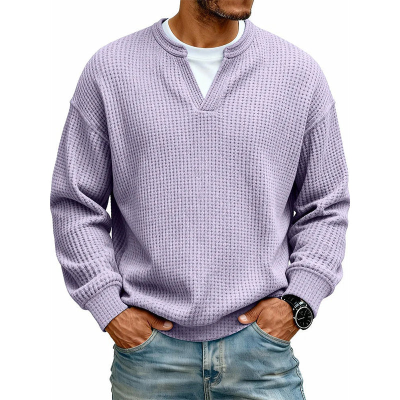 Jersey de punto gofre texturizado para hombre