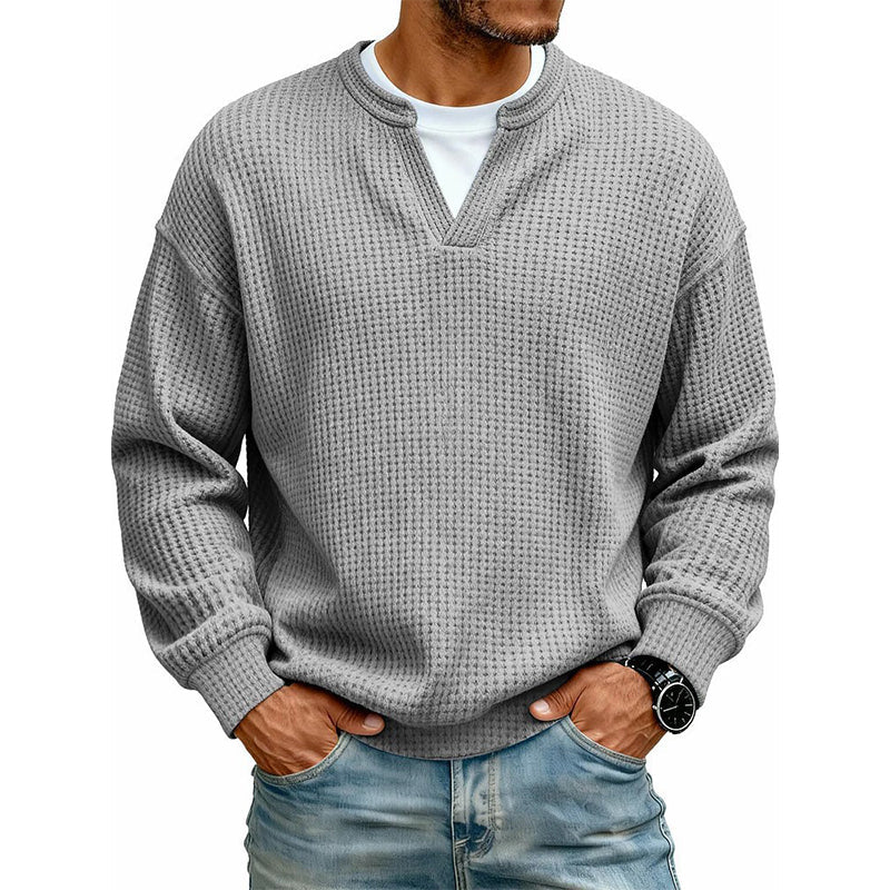 Jersey de punto gofre texturizado para hombre