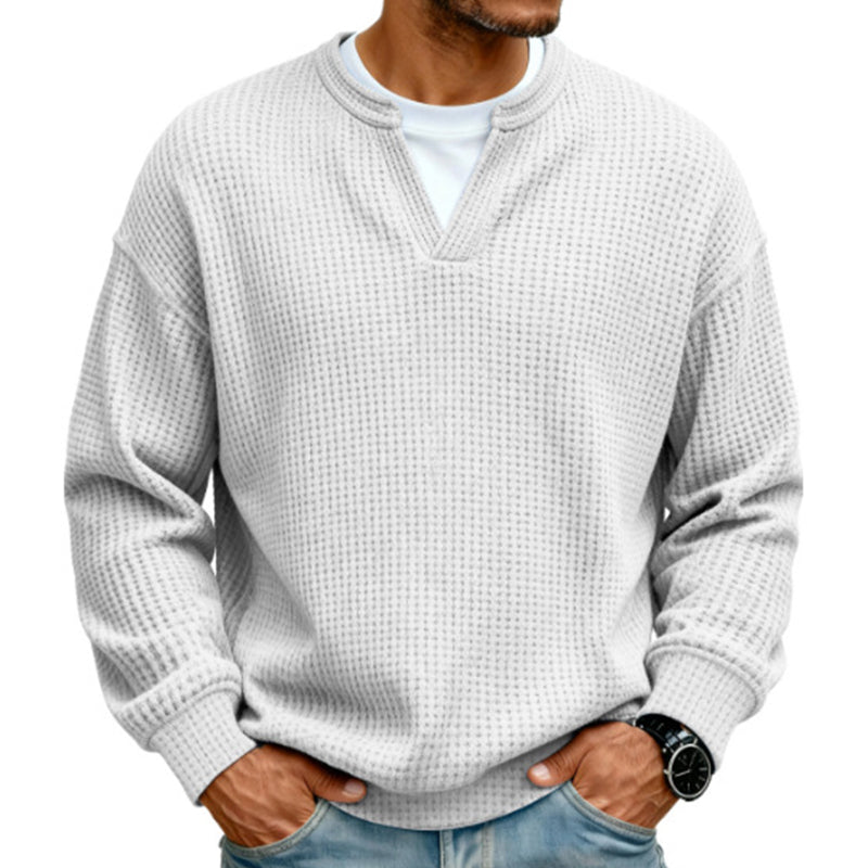 Jersey de punto gofre texturizado para hombre