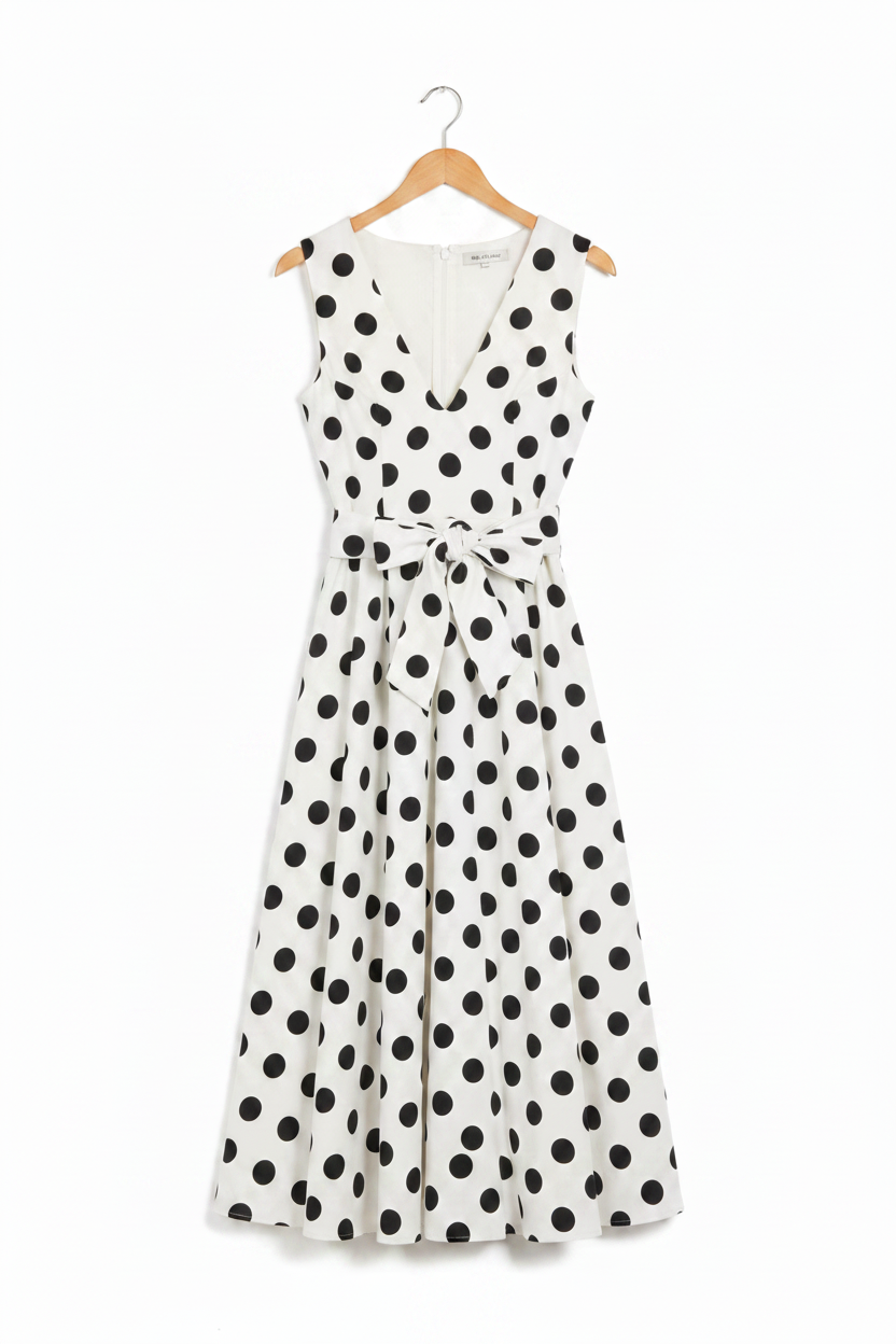 Vestido lunares en percha fondo blanco v2
